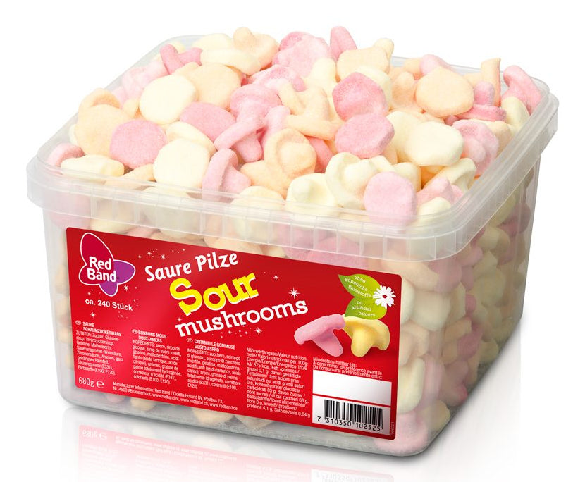 Red Band Saure Pilze Gummibonbons, glutenfrei – 680 g