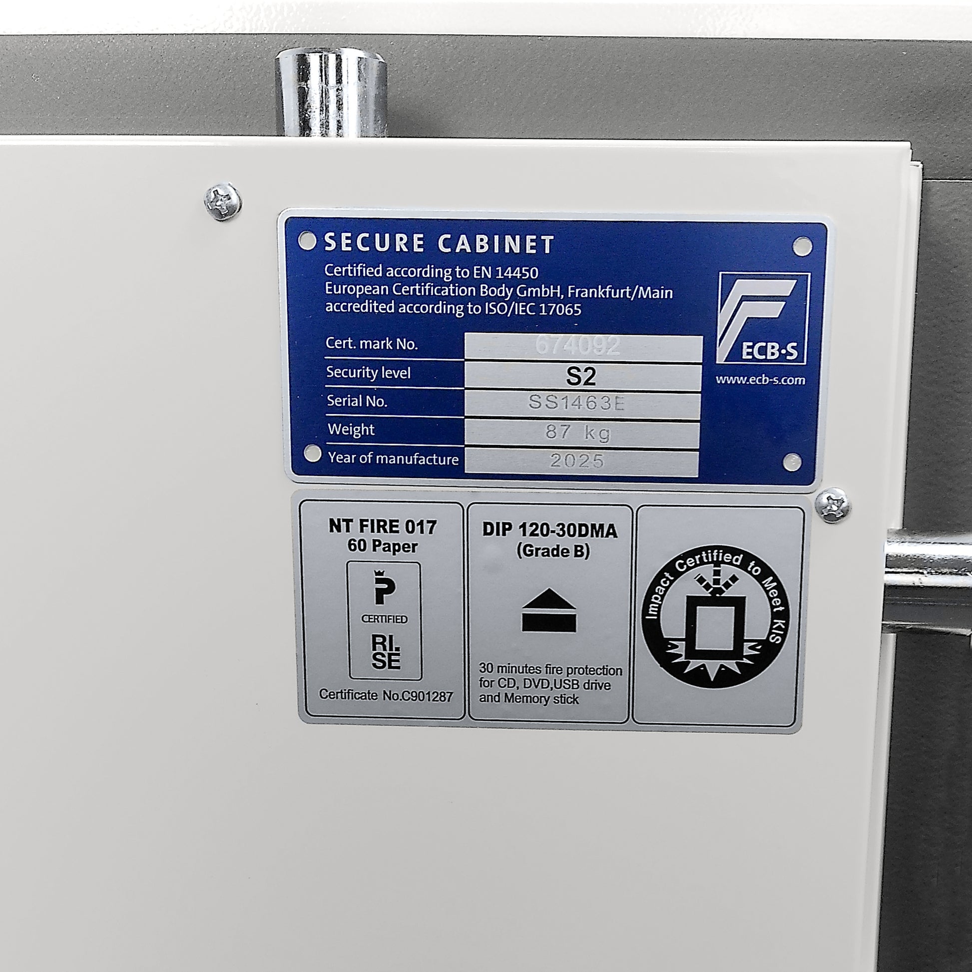 Phoenix Safe Co. Phoenix Dokumentenschutz-Tresor Fortress SS1463E – Elektronikschloss – 53 l – 60 Minuten Feuerschutz – Bodenmontage