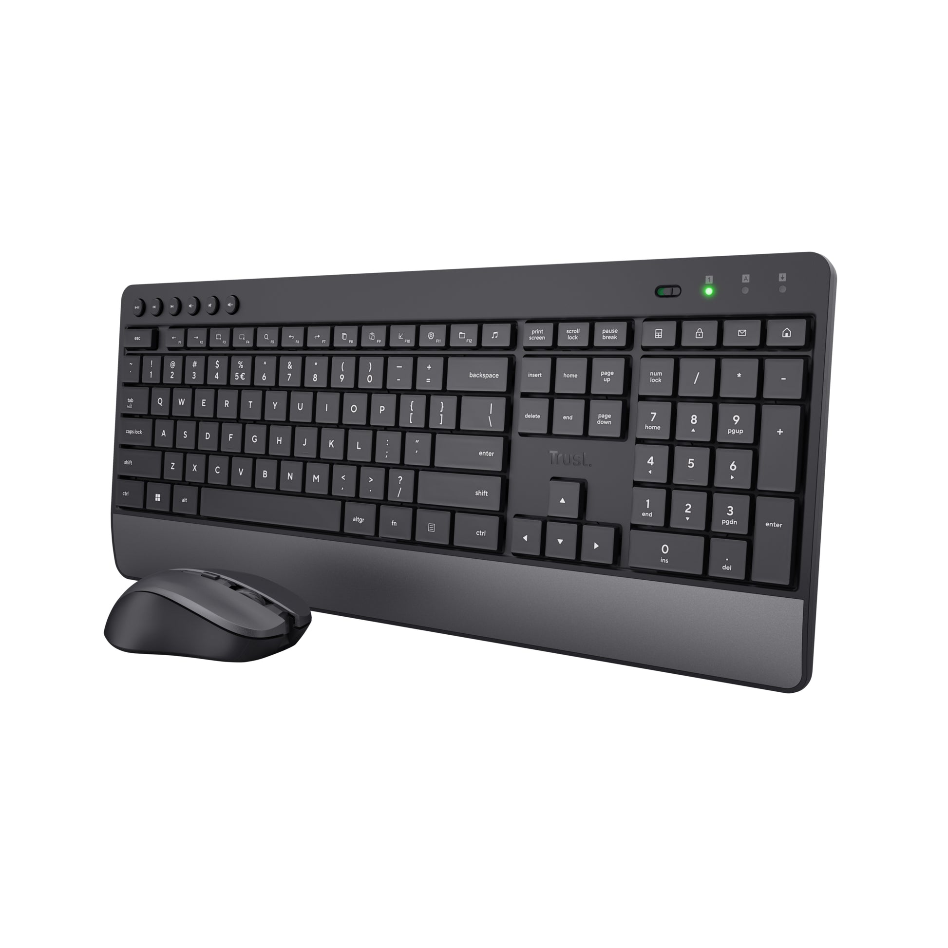 Trust Trezo – Tastatur, kabellos (2,4 GHz), CH-Layout (DE-CH) – für Windows, macOS & Chrome OS