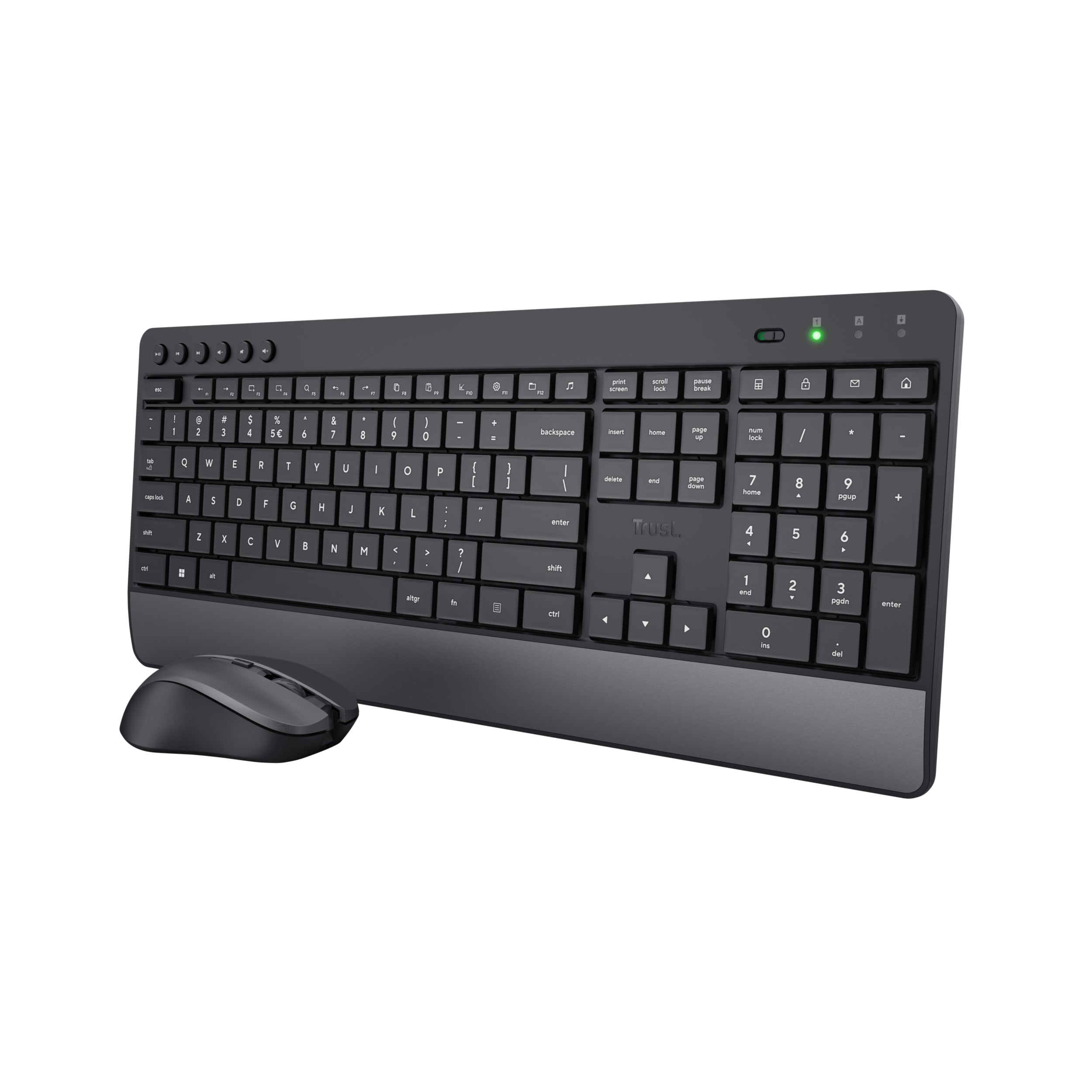 Trust Trezo – Tastatur, kabellos (2,4 GHz), CH-Layout (DE-CH) – für Windows, macOS & Chrome OS
