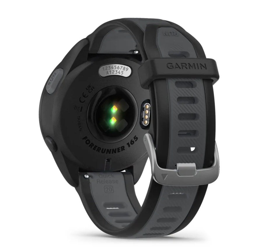 Garmin Forerunner 165 – GPS-Smartwatch – 43 mm, 1,2", WLAN, Schwarz, Sportarmband