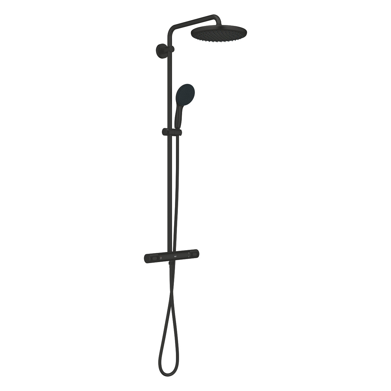 GROHE Duschsystem Vitalio Start 250 – Schlauchlänge 175 cm, Kunststoff, Thermostatisch, Wandmontiert, Chrom