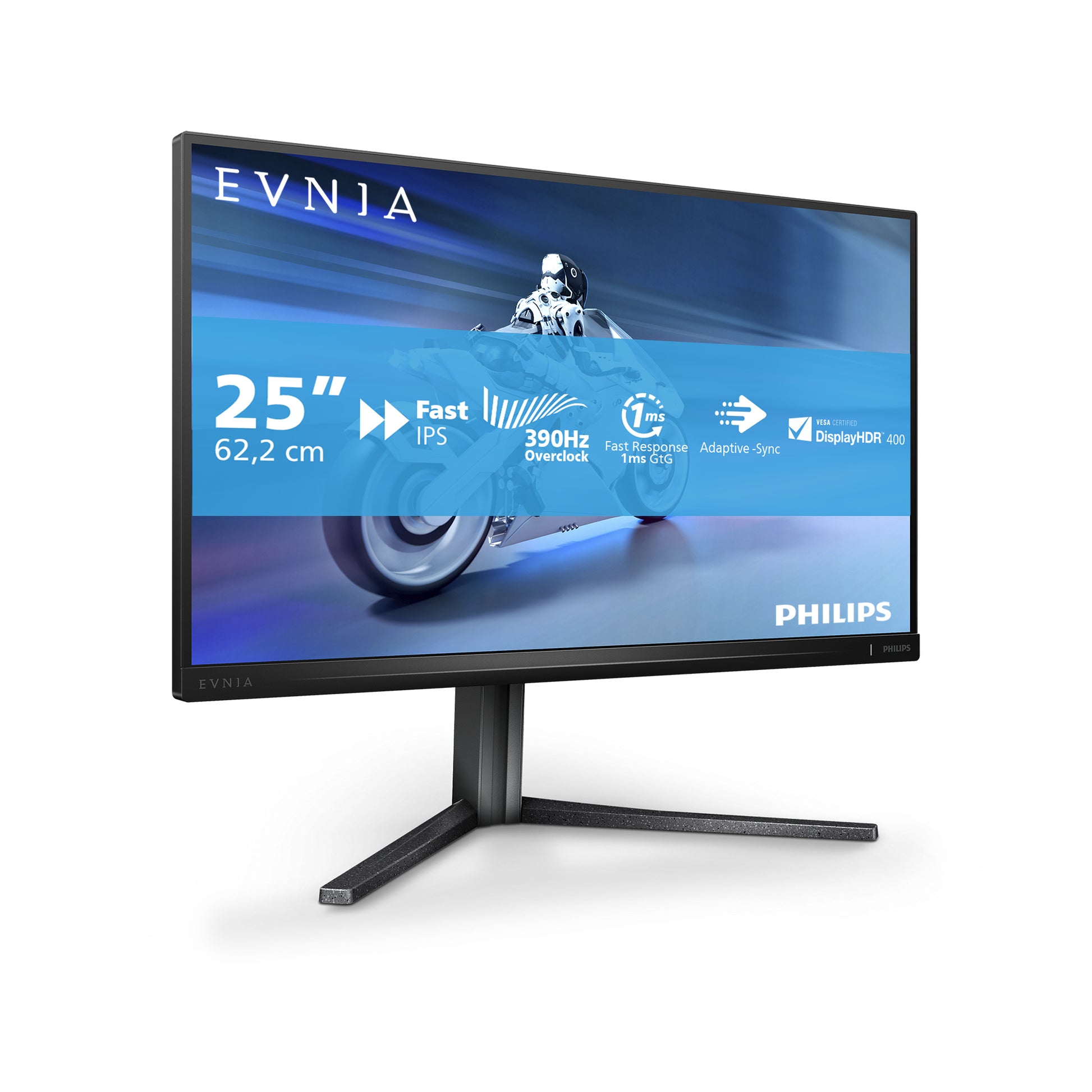 Philips 25M2N5200U/00 – Monitor, 24,5" 1920 × 1080 (Full HD), IPS, 390 Hz, 400 cd/m², Höhenverstellbar, USB-Hub
