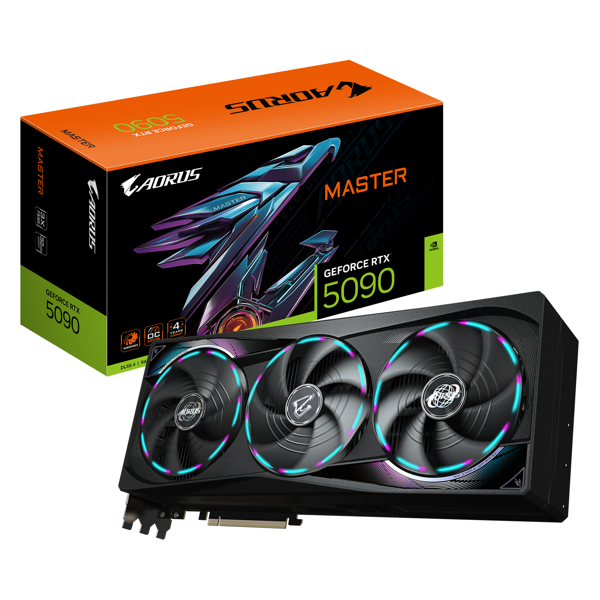 GIGABYTE AORUS GeForce RTX 5090 MASTER 32G – PCIe Grafikkarte – 32 GB GDDR7, 3×DP, 1×HDMI