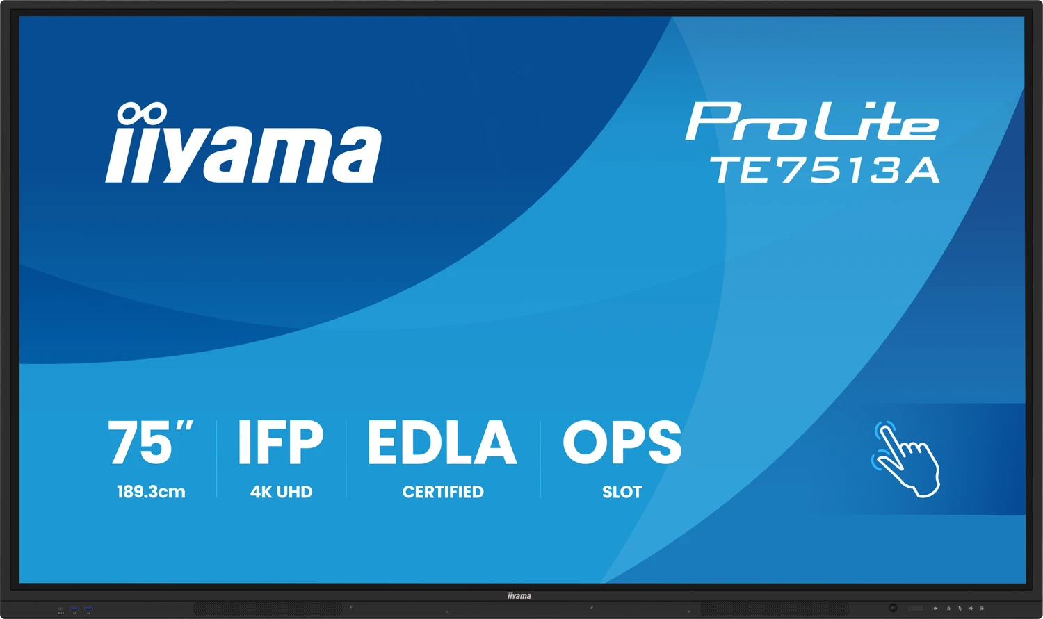 iiyama IR 40P – 75" Touch, 3840 × 2160 (4K)