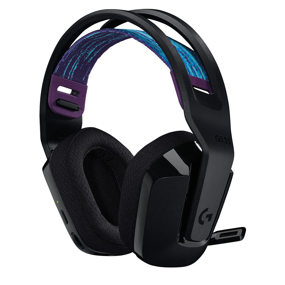 Logitech G G535 Gaming-Headset – Over-Ear, Stereo, BT, mit USB-A-Dongle, Schwarz