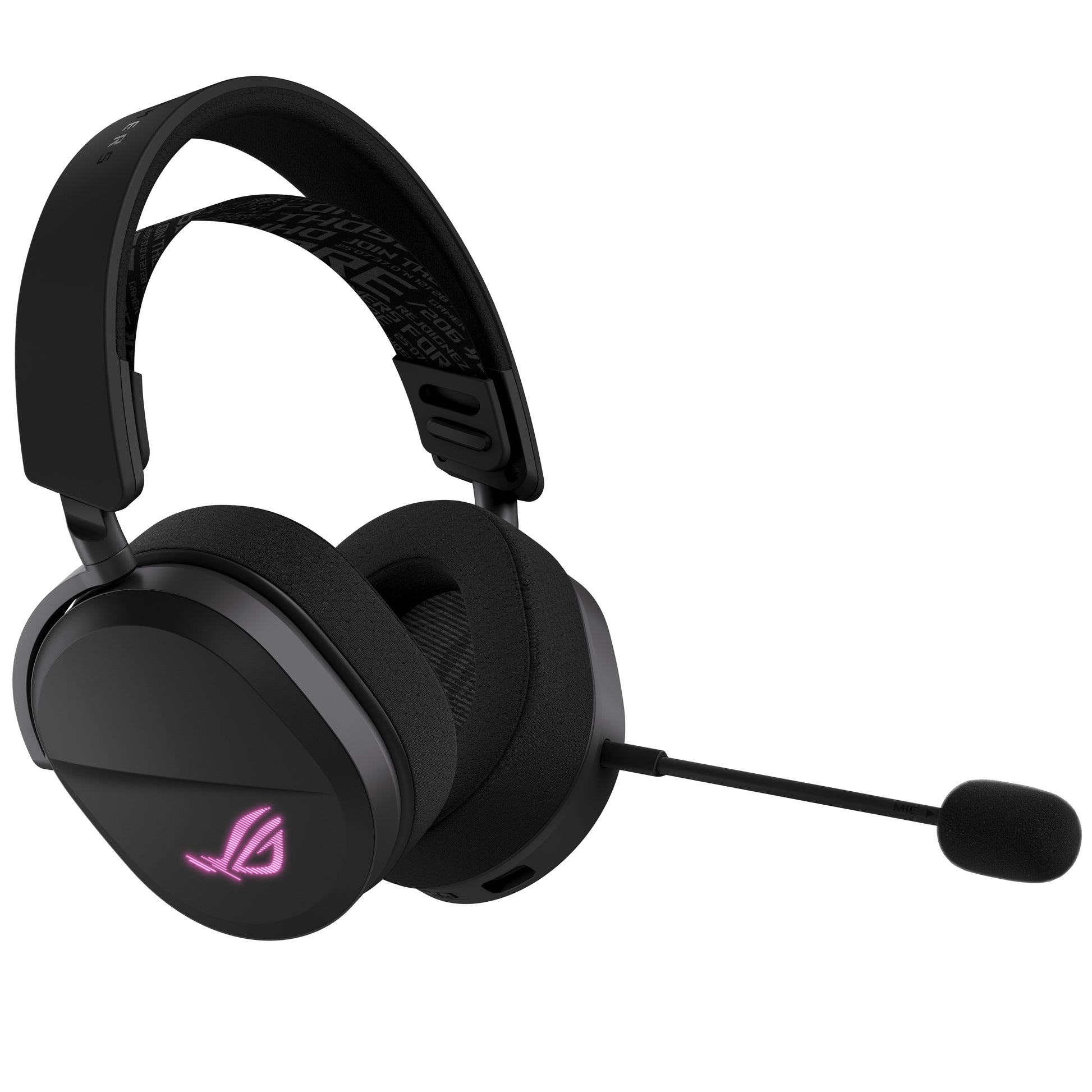ASUS ROG Pelta Gaming-Headset – Over-Ear, Stereo, Kabel + BT, mit USB-C-Dongle, Schwarz