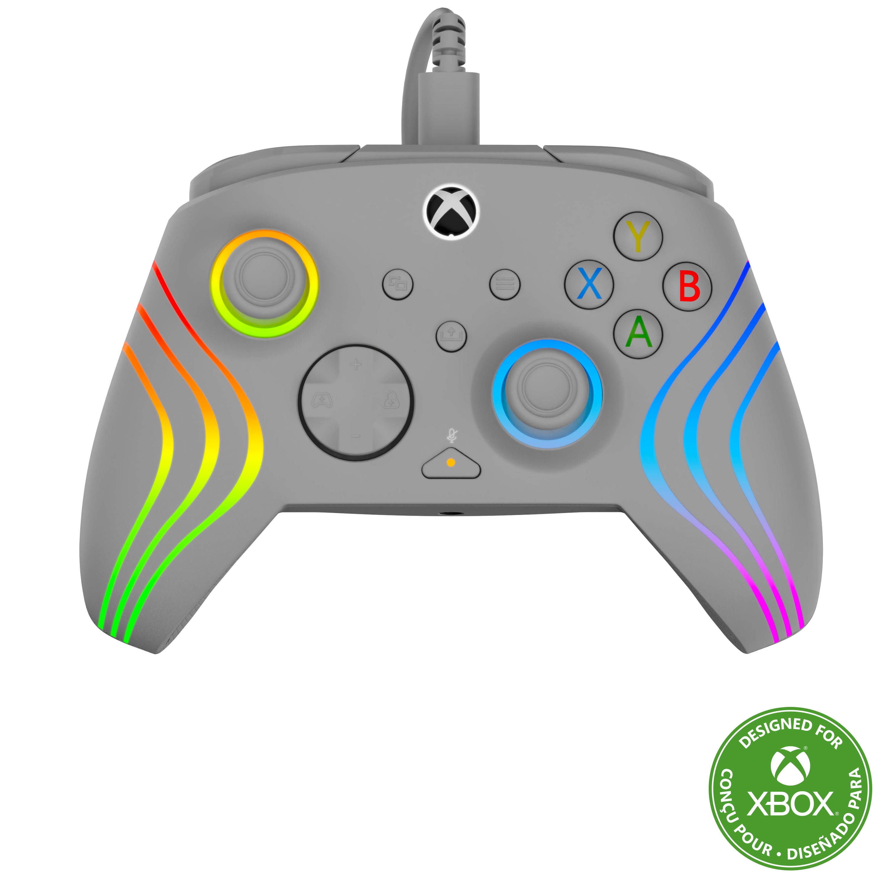 Turtle Beach Afterglow Wave – Gamepad – USB (USB-C), RGB, Hall-Effekt-Trigger – für Xbox & PC, Grau
