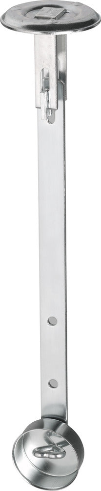 ABUS GS20 Gitterrostsicherung – Aussen, Fenster-Montage, Zink, 621×345 mm, 2 Stk., Silber