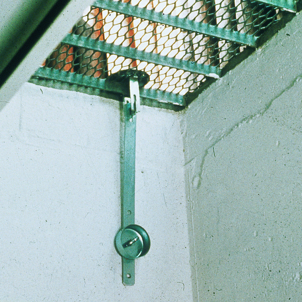ABUS GS20 Gitterrostsicherung – Aussen, Fenster-Montage, Zink, 621×345 mm, 2 Stk., Silber