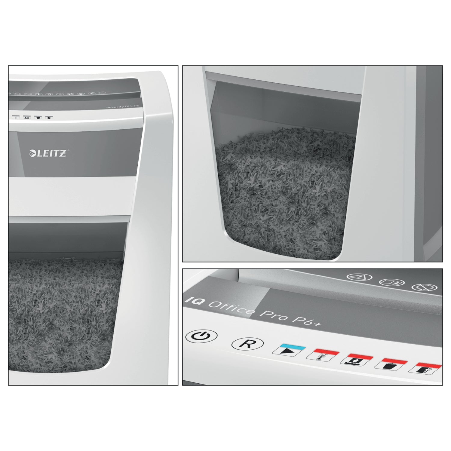 Leitz IQ Office Pro – Aktenvernichter, DIN P-6, Super-Mikroschnitt 2 × 5 mm, 5 Blatt, 30 l, A4