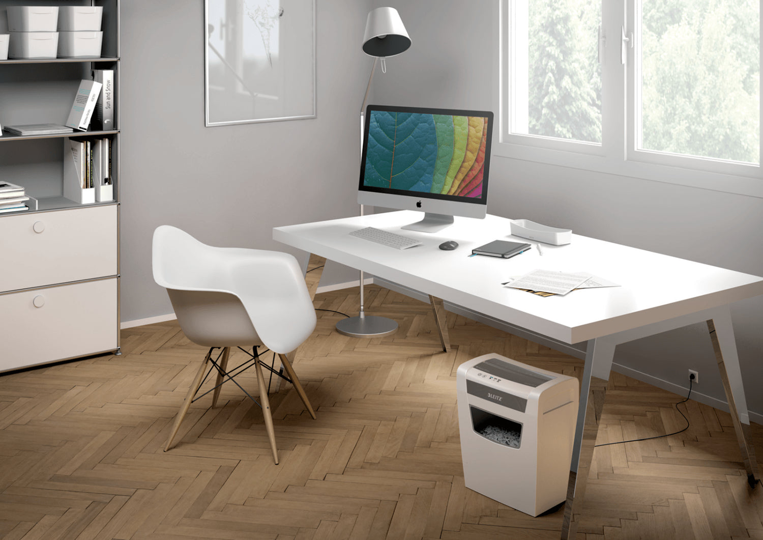 Leitz IQ Home Office – Aktenvernichter, DIN P-4, Partikelschnitt 4 × 28 mm, 10 Blatt, 23 l, A4
