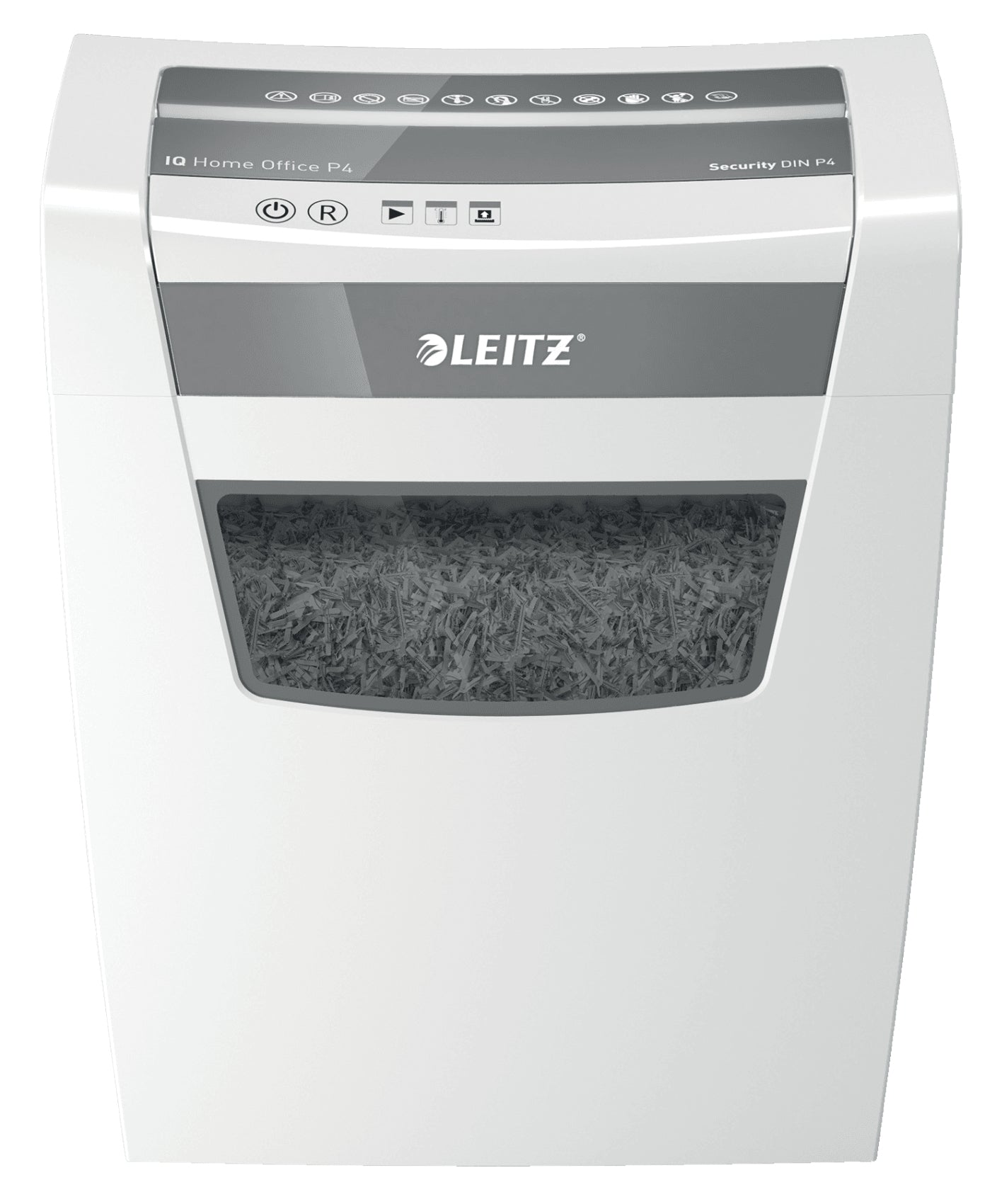 Leitz IQ Home Office – Aktenvernichter, DIN P-4, Partikelschnitt 4 × 28 mm, 10 Blatt, 23 l, A4