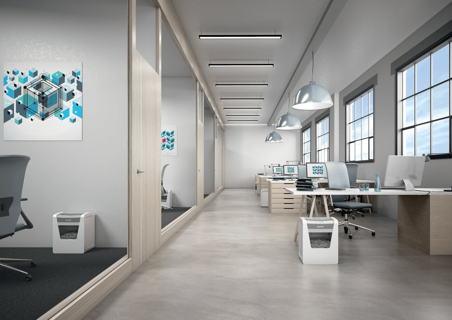 Leitz IQ Office – Aktenvernichter, DIN P-5, Mikroschnitt 2 × 15 mm, 10 Blatt, 23 l, A4