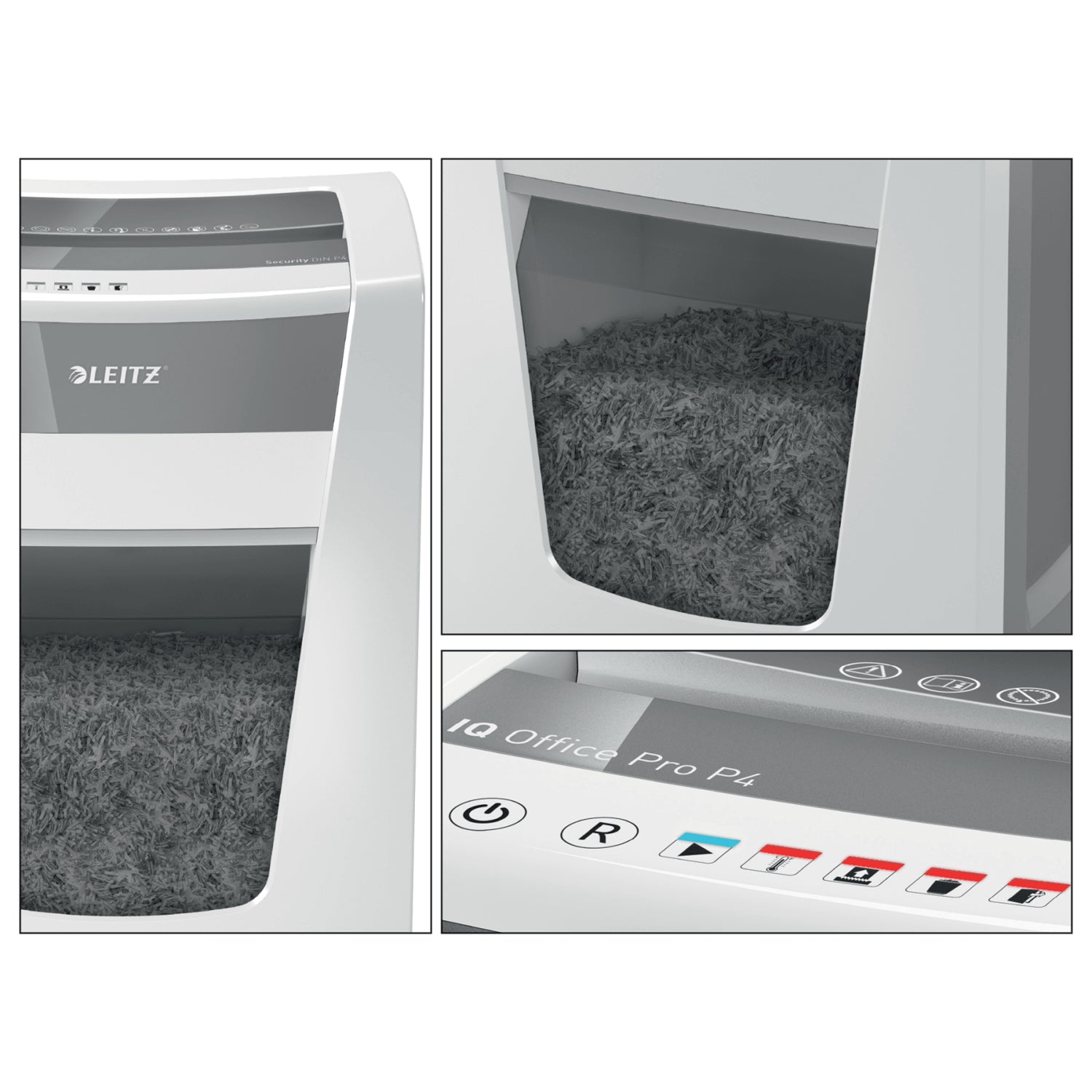 Leitz IQ Office Pro Aktenvernichter – Partikelschnitt, P-4, 4 × 40 mm, 20 Blatt, 30 l