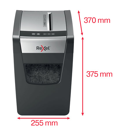 Rexel Momentum X312 Slimline – Aktenvernichter, DIN P-3, Partikelschnitt 5 × 42 mm, 12 Blatt, 23 l, A4