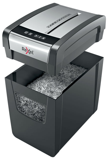 Rexel Momentum X312 Slimline – Aktenvernichter, DIN P-3, Partikelschnitt 5 × 42 mm, 12 Blatt, 23 l, A4