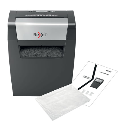 Rexel Momentum X308 – Aktenvernichter, DIN P-3, Partikelschnitt 5 × 42 mm, 8 Blatt, 15 l, A4