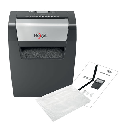 Rexel Momentum X406 – Aktenvernichter, DIN P-4, Partikelschnitt 4 × 28 mm, 6 Blatt, 15 l, A4