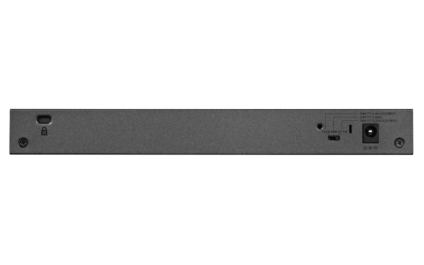 NETGEAR GS108LP – Switch – 8×GbE, PoE+ 60 W, 1U
