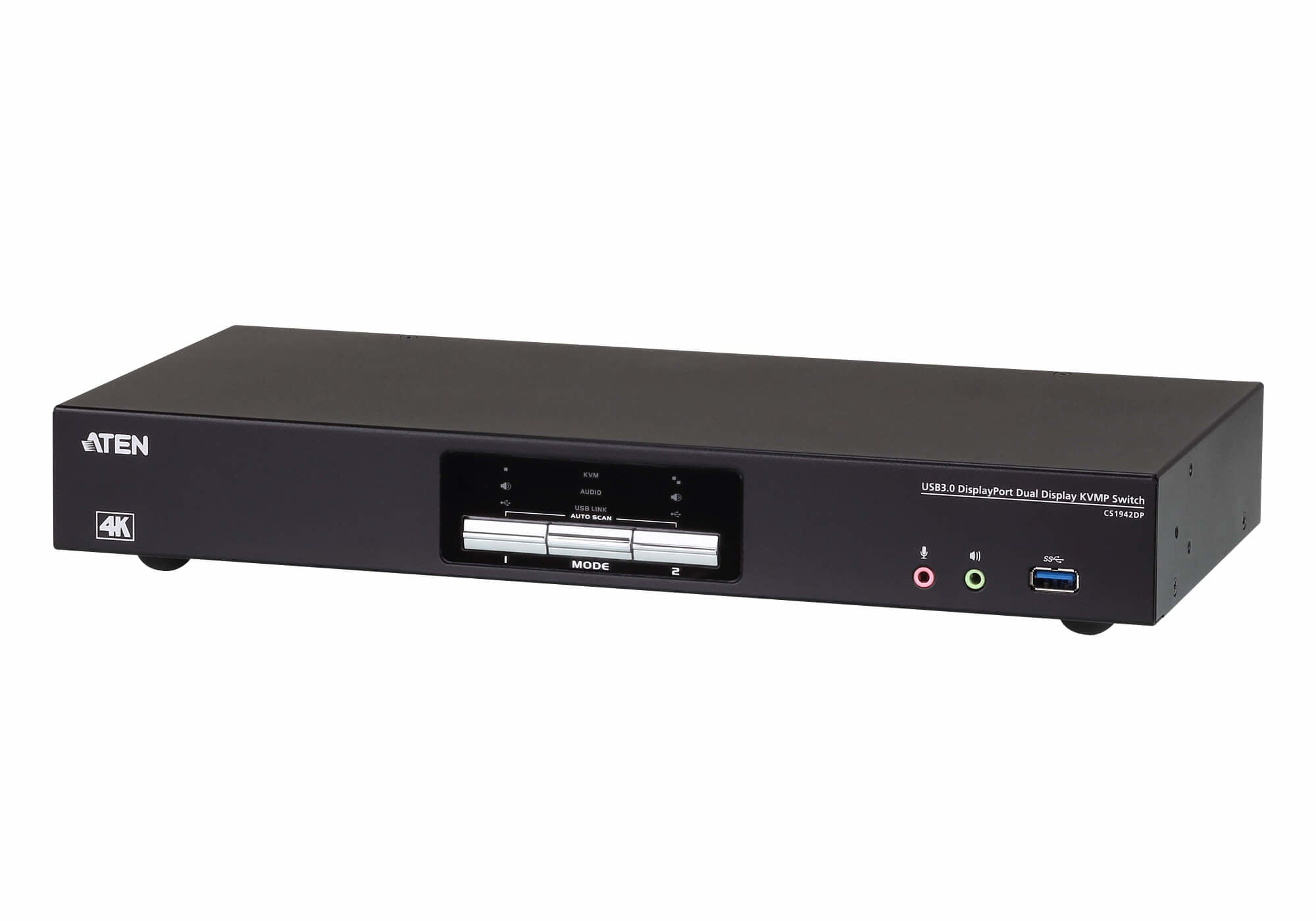 ATEN KVM-Switch, USB 3.2 Gen 1/DisplayPort, 4K (3840 × 2160), Dual-Display