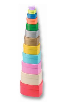 Folia Geschenkbox Herzen – Karton – grösstes: 135 × 155 × 75 mm, kleinstes: 35 × 45 × 20 mm – 12 Stk.