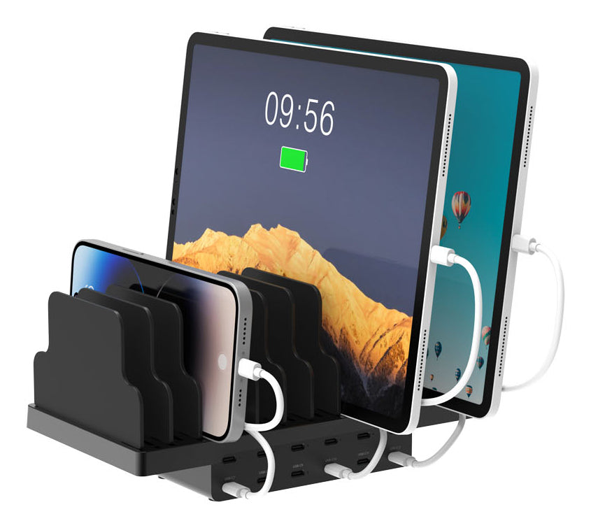 LMP SmartCharge 12P Ladegerät – 144 W, 12× USB-C, GaN – für universelle Geräte