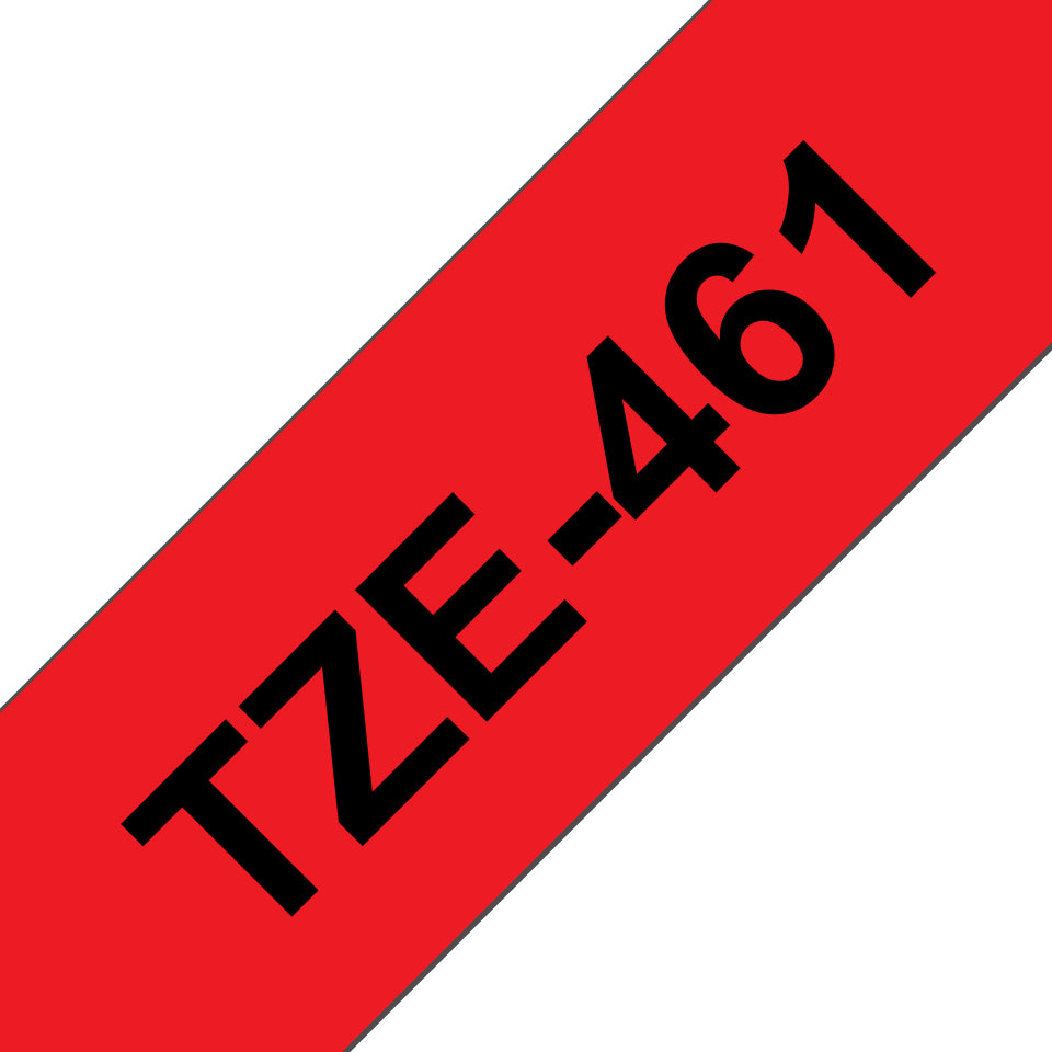 Brother TZe-461 Schriftband – Schwarz auf Rot – 40 mm × 8 m, laminiert – für PT-9600, PT-9700PC, PT-9800PCN