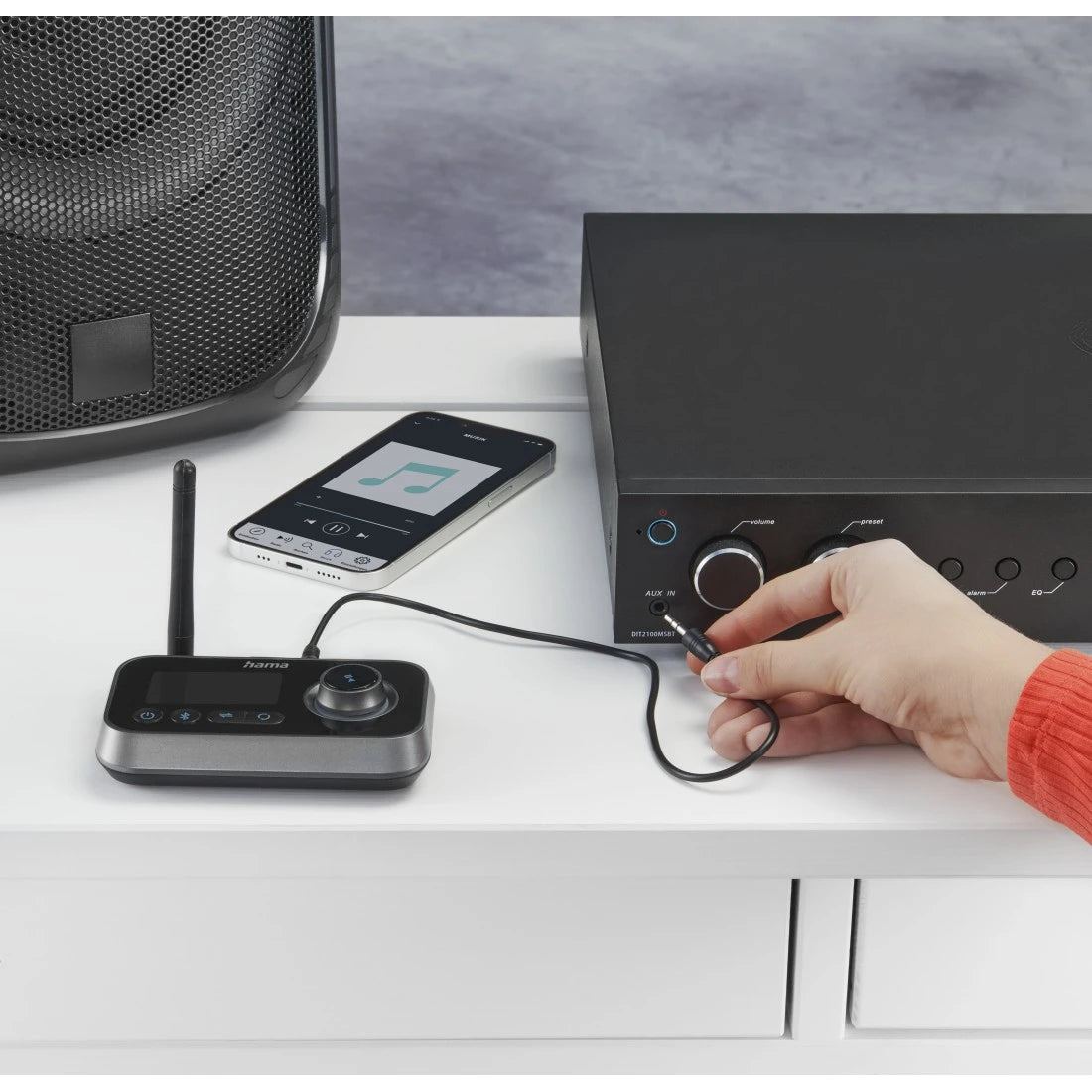 Hama Link.it duo – Bluetooth Audio-Adapter (Tx/Rx) – Bluetooth 5,2, 10 m – aptX – USB – schwarz