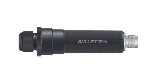 Ubiquiti airMAX Bullet AC – Dual-Band (2,4/5 GHz) Funkbrücke, PoE, 21 dBm, IP67, Schwarz