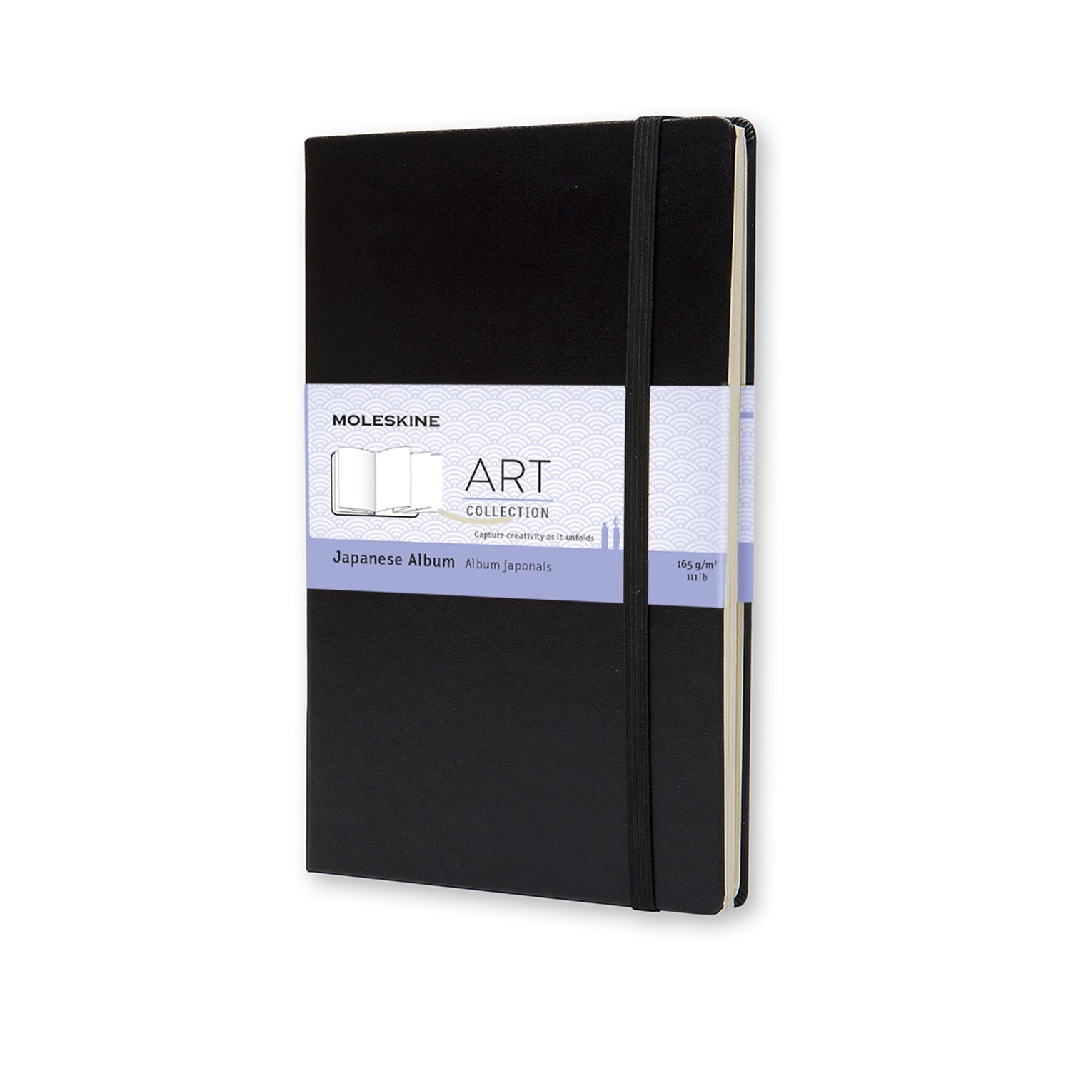 Moleskine Notizbuch – 130 × 210 mm – blanko – 165 g/m² – Hardcover, Gummiband, Innentasche, schwarz, FSC