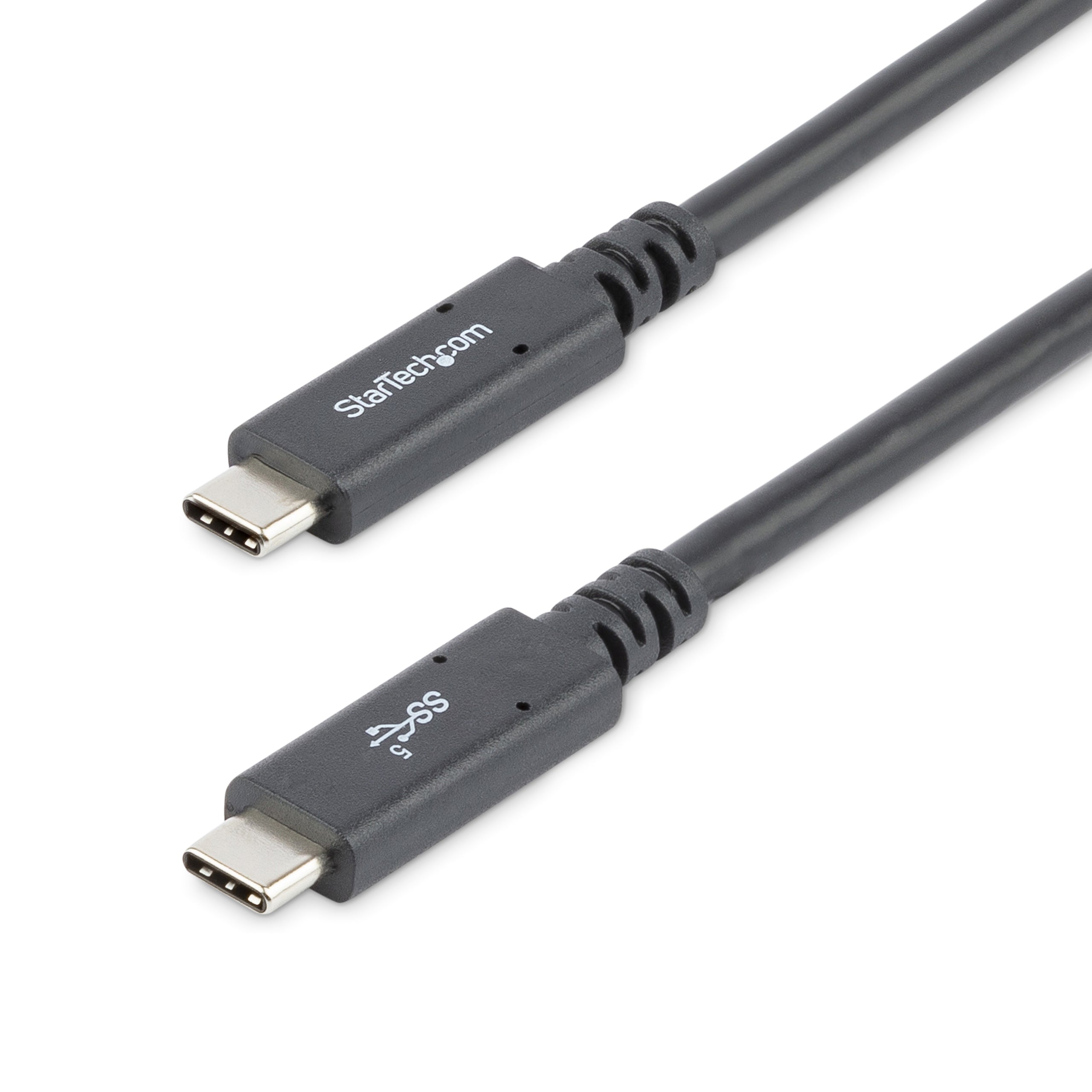 StarTech.com USB-C auf USB-C Kabel – USB 3.2 Gen 1 (5 Gbit/s) – 1,8 m – PD 100 W – 4K/60 – Schwarz