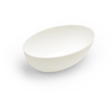 Sier Disposables Schale, Bagasse (Zuckerrohr), oval – 60 ml, 80×52×26,5 mm, weiss – 40 Stk.