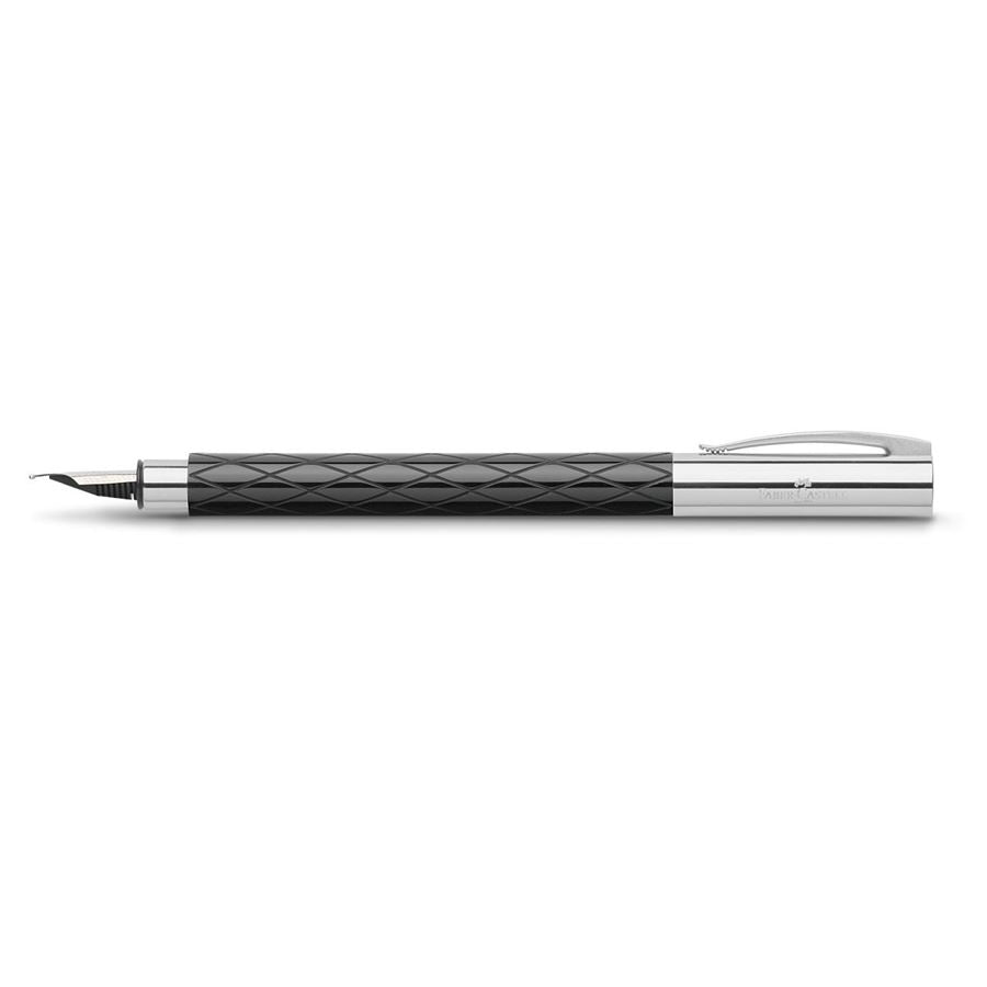 Faber-Castell Ambition Rhombus – Federspitze Medium – für Rechts- & Linkshänder – Schwarz – Patronen