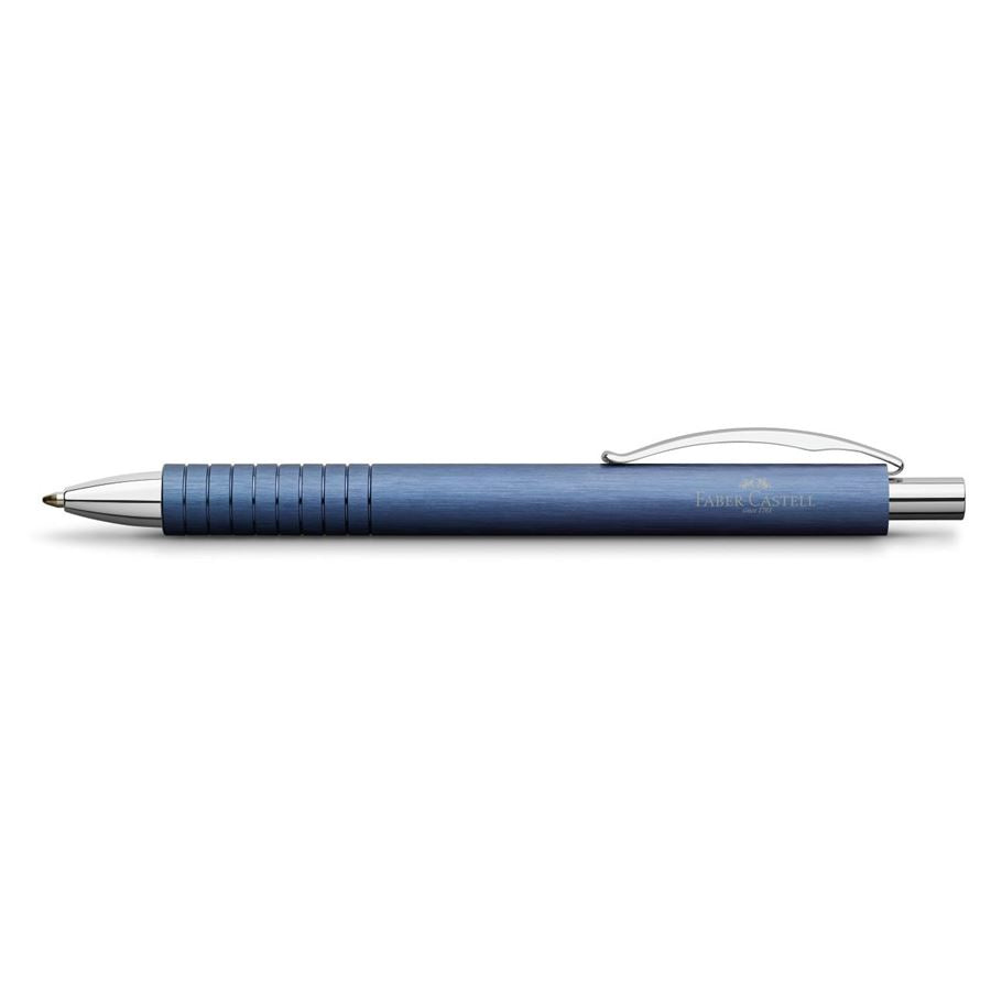 Faber-Castell Essentio Kugelschreiber – Schwarz, Druck, Aluminium, Blau