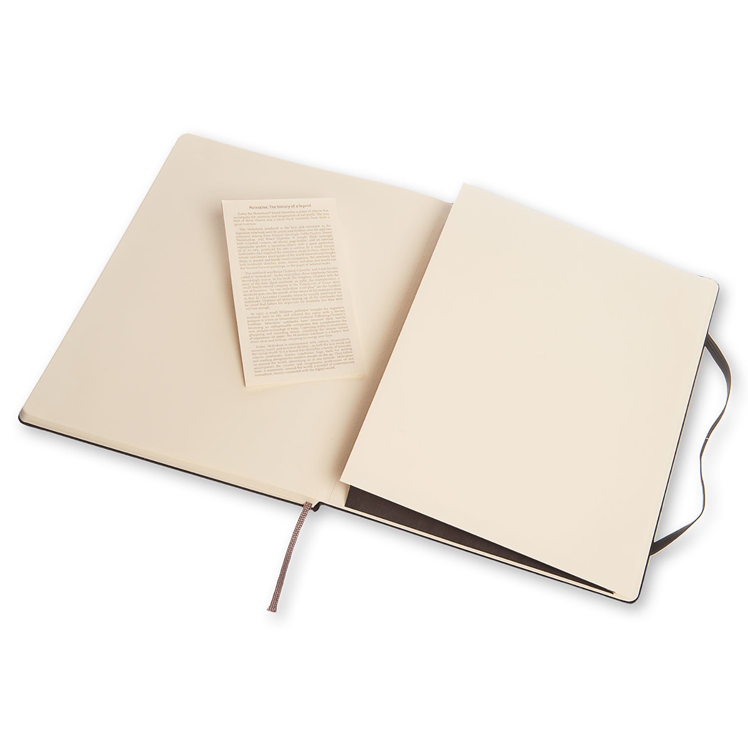 Moleskine Notizbuch – 190 × 250 mm – liniert – 70 g/m² – Hardcover, Gummiband, Einstecktasche, schwarz, FSC