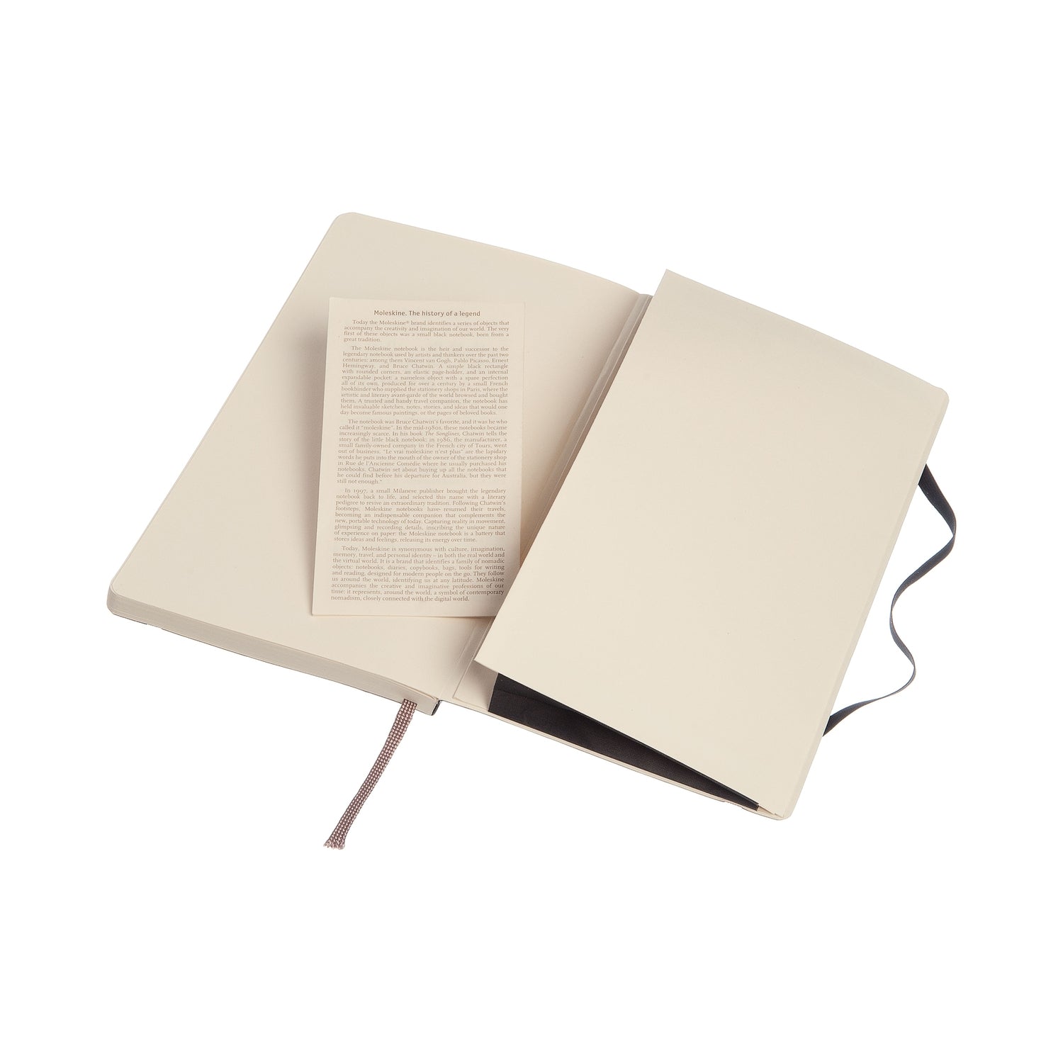 Moleskine Notizbuch – 90 × 140 mm – liniert – 70 g/m² – Softcover, Gummiband, Tasche – schwarz – FSC