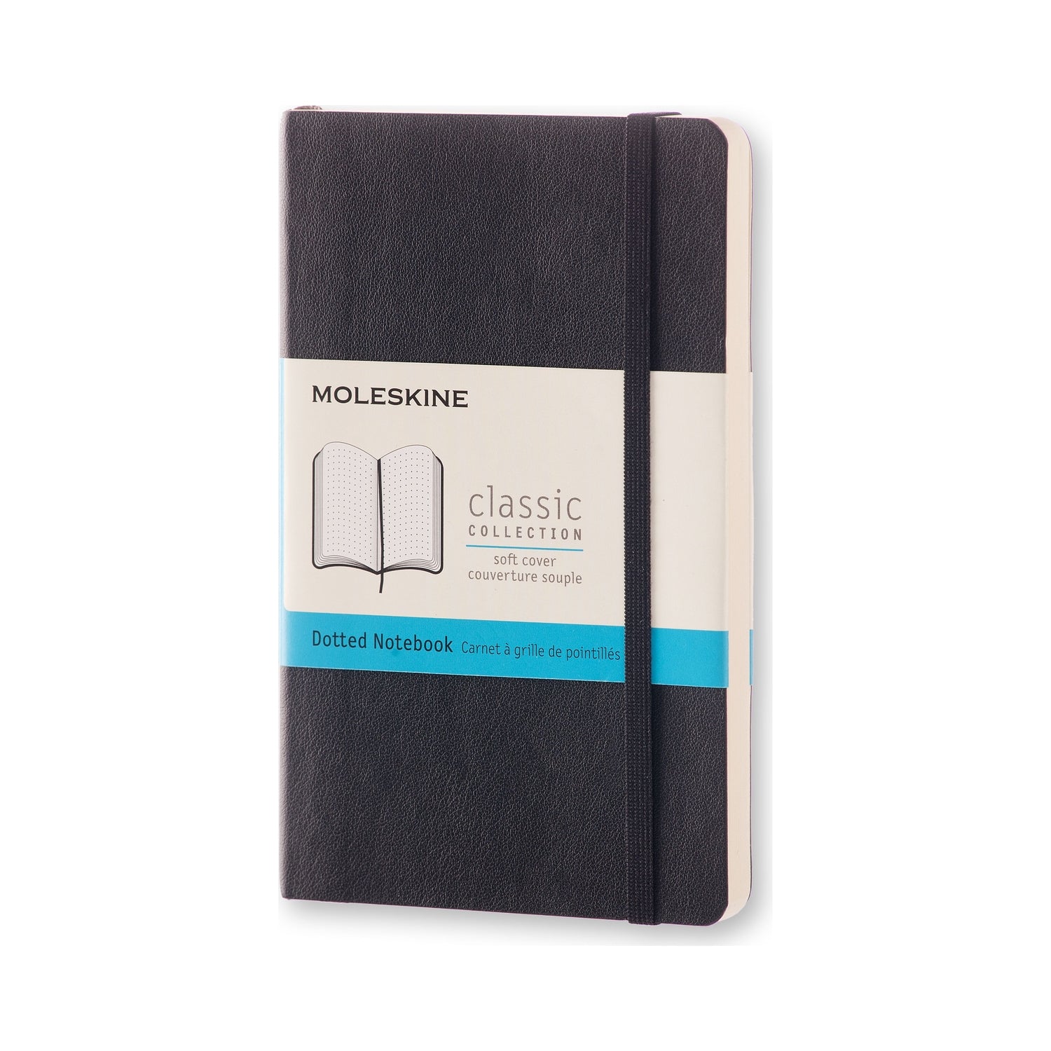Moleskine Notizbuch – 90 × 140 mm – liniert – 70 g/m² – Softcover, Gummiband, Tasche – schwarz – FSC