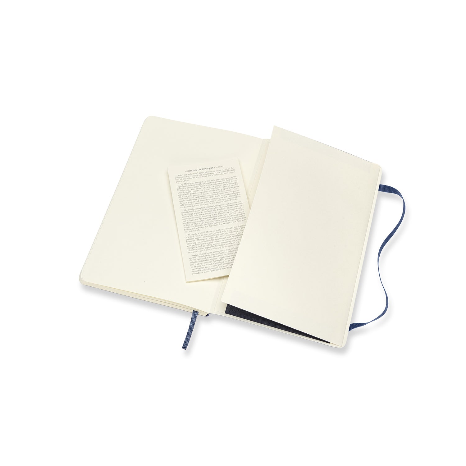 Moleskine Notizbuch A5, liniert, Fadenheftung, Softcover, 192 Seiten, 70 g/m² – Saphirblau