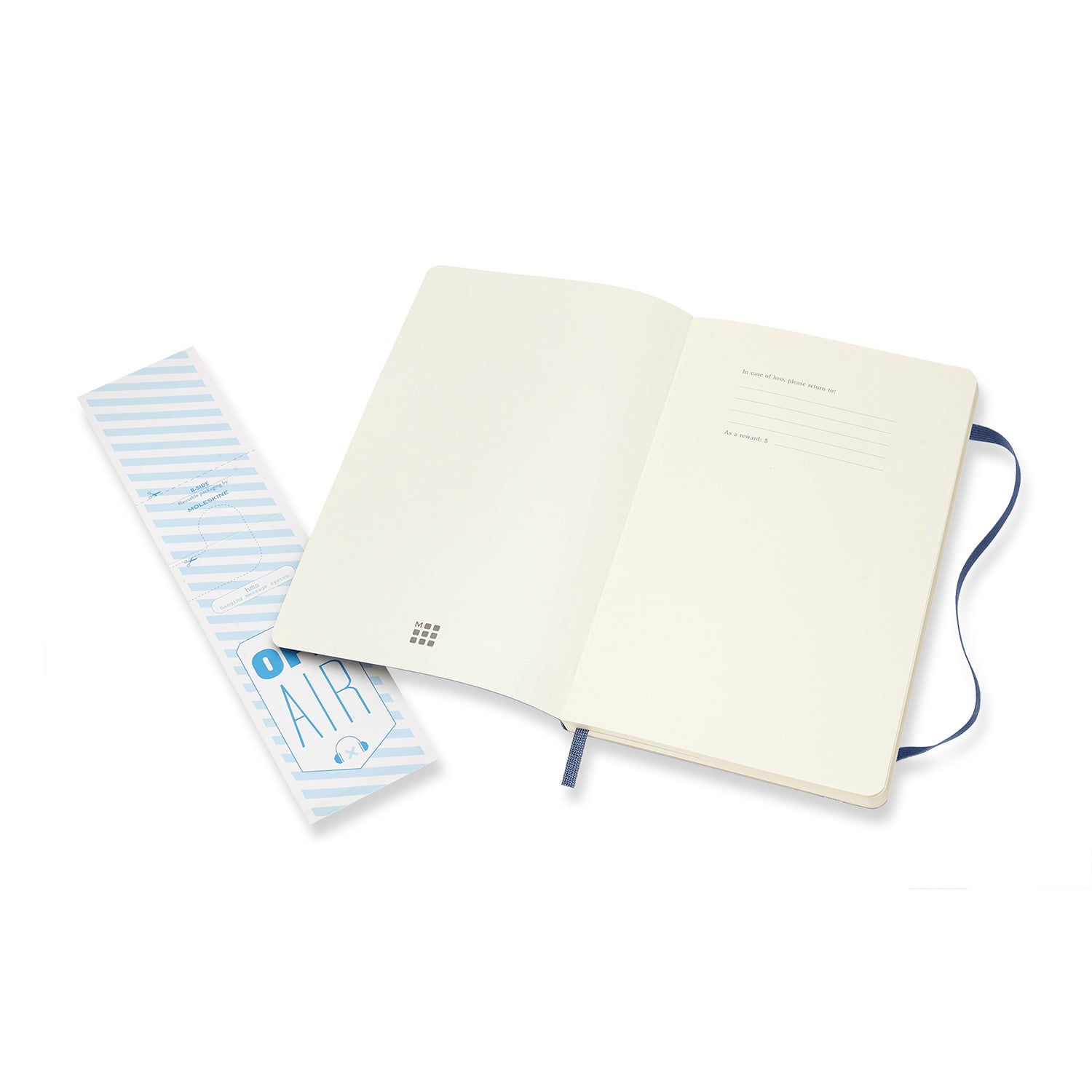Moleskine Notizbuch – 130 × 210 mm – punktiert – 70 g/m² – Softcover, Gummiband, Einstecktasche – Saphir – FSC