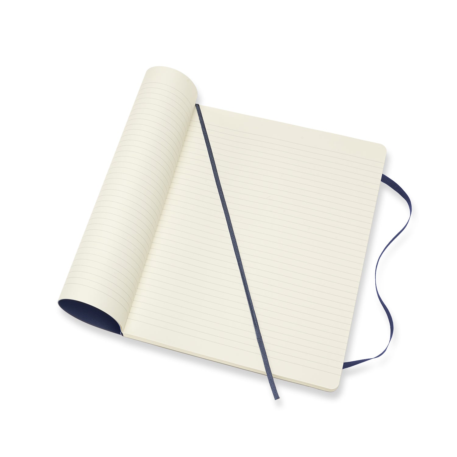 Moleskine Notizbuch, 190 × 250 mm, liniert, Fadenheftung, Softcover, 70 g/m² – blau