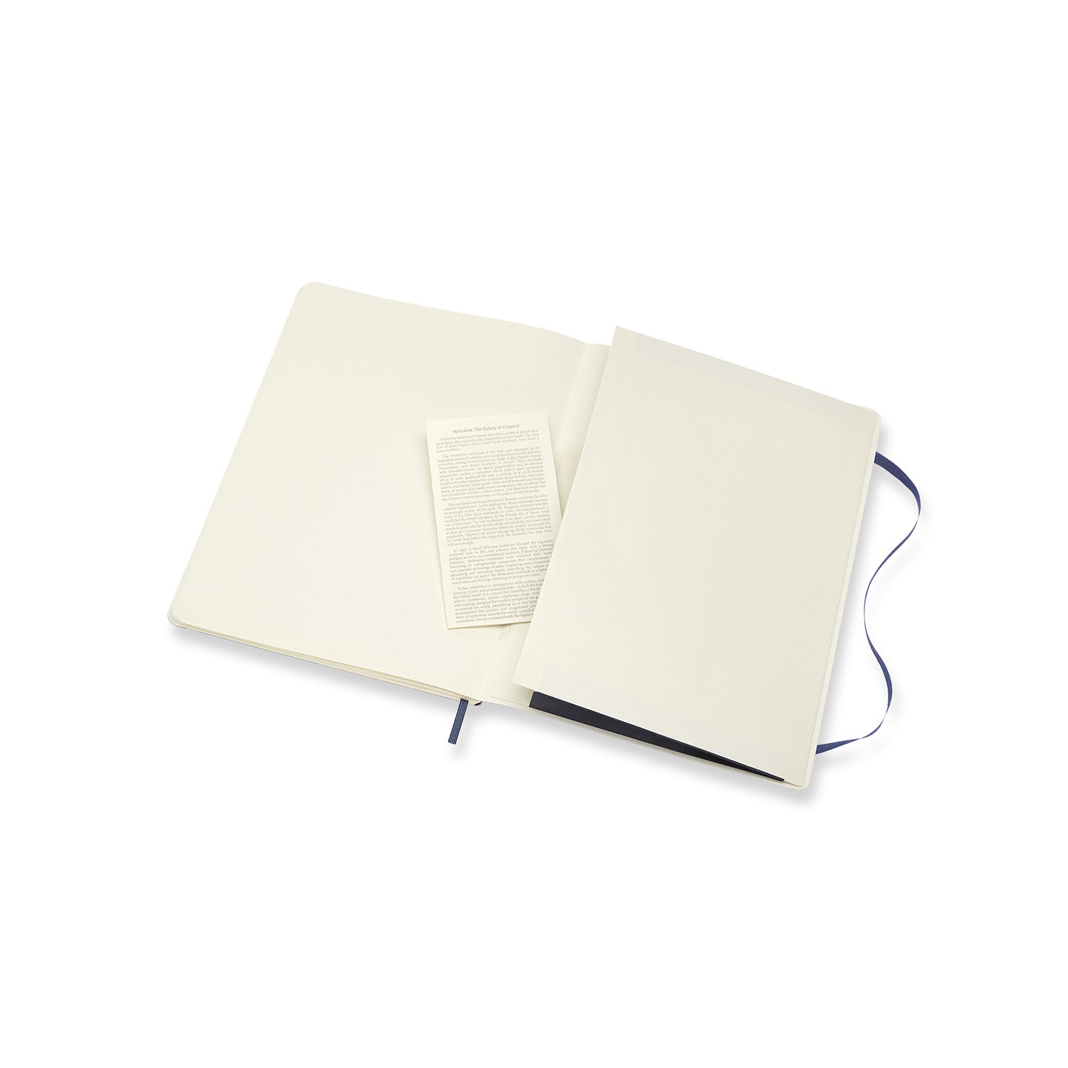 Moleskine Notizbuch – 190 × 250 mm – blanko – 70 g/m² – Softcover, Gummiband, Innentasche, blau, FSC