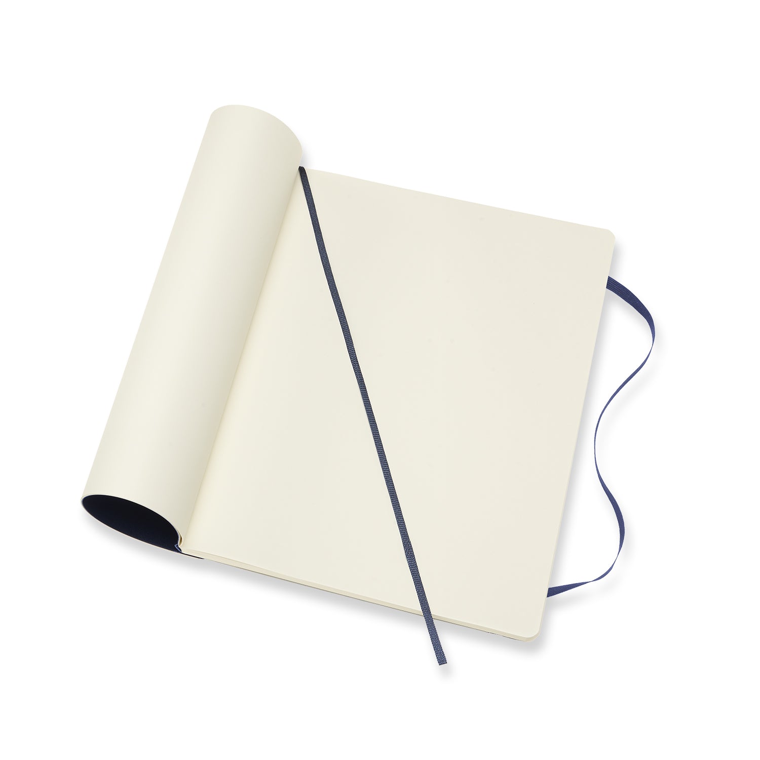Moleskine Notizbuch – 190 × 250 mm – blanko – 70 g/m² – Softcover, Gummiband, Innentasche, blau, FSC