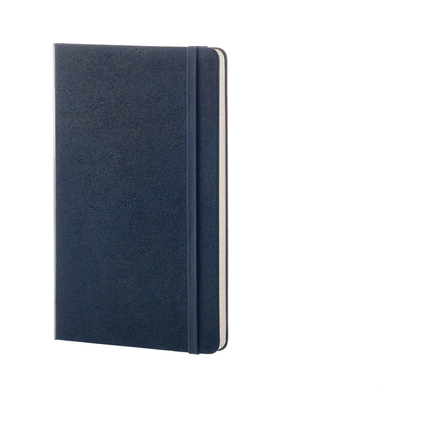 Moleskine Notizbuch – 130 × 210 mm – blanko – 70 g/m² – Hardcover, Gummiband, Tasche – blau – FSC
