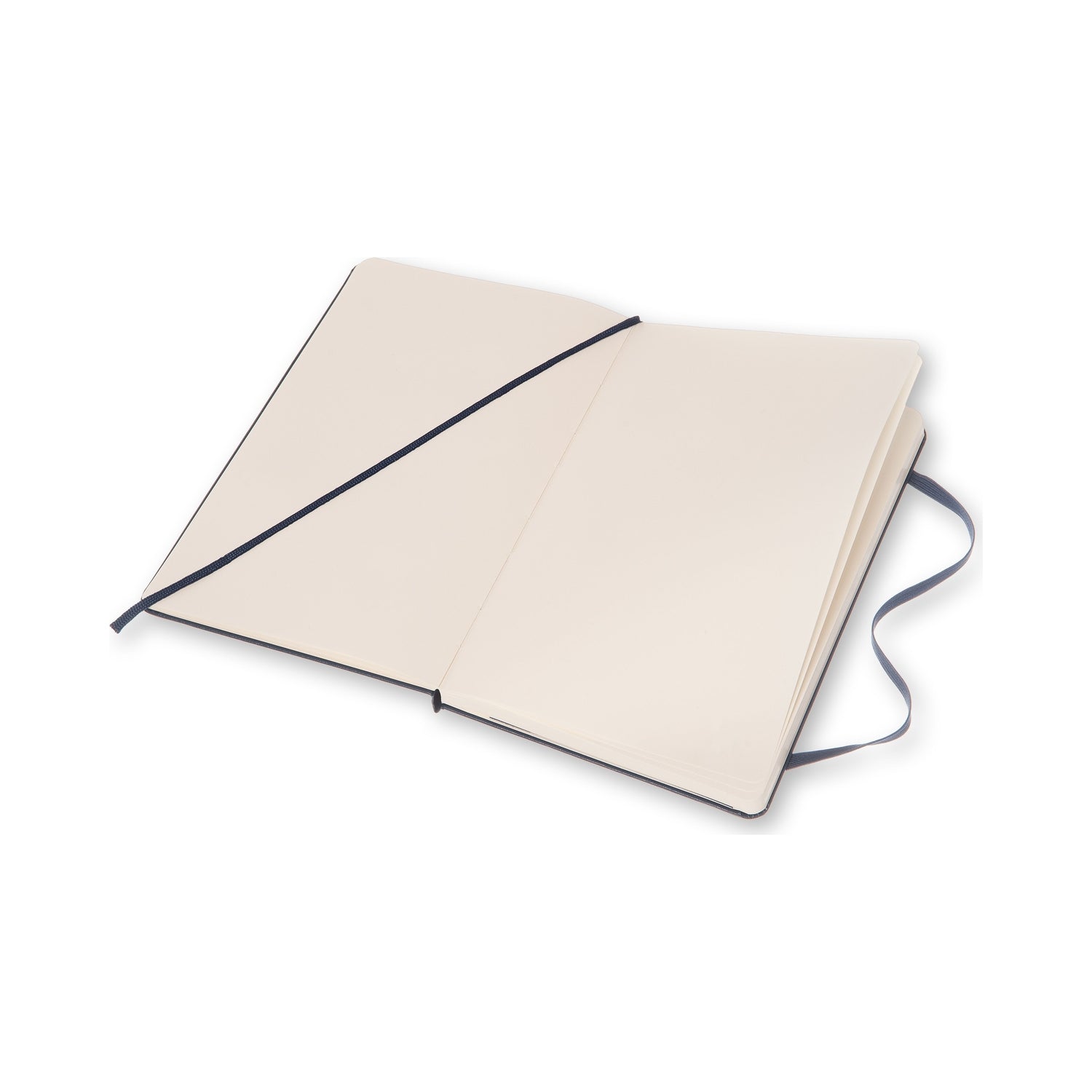 Moleskine Notizbuch – 130 × 210 mm – blanko – 70 g/m² – Hardcover, Gummiband, Tasche – blau – FSC