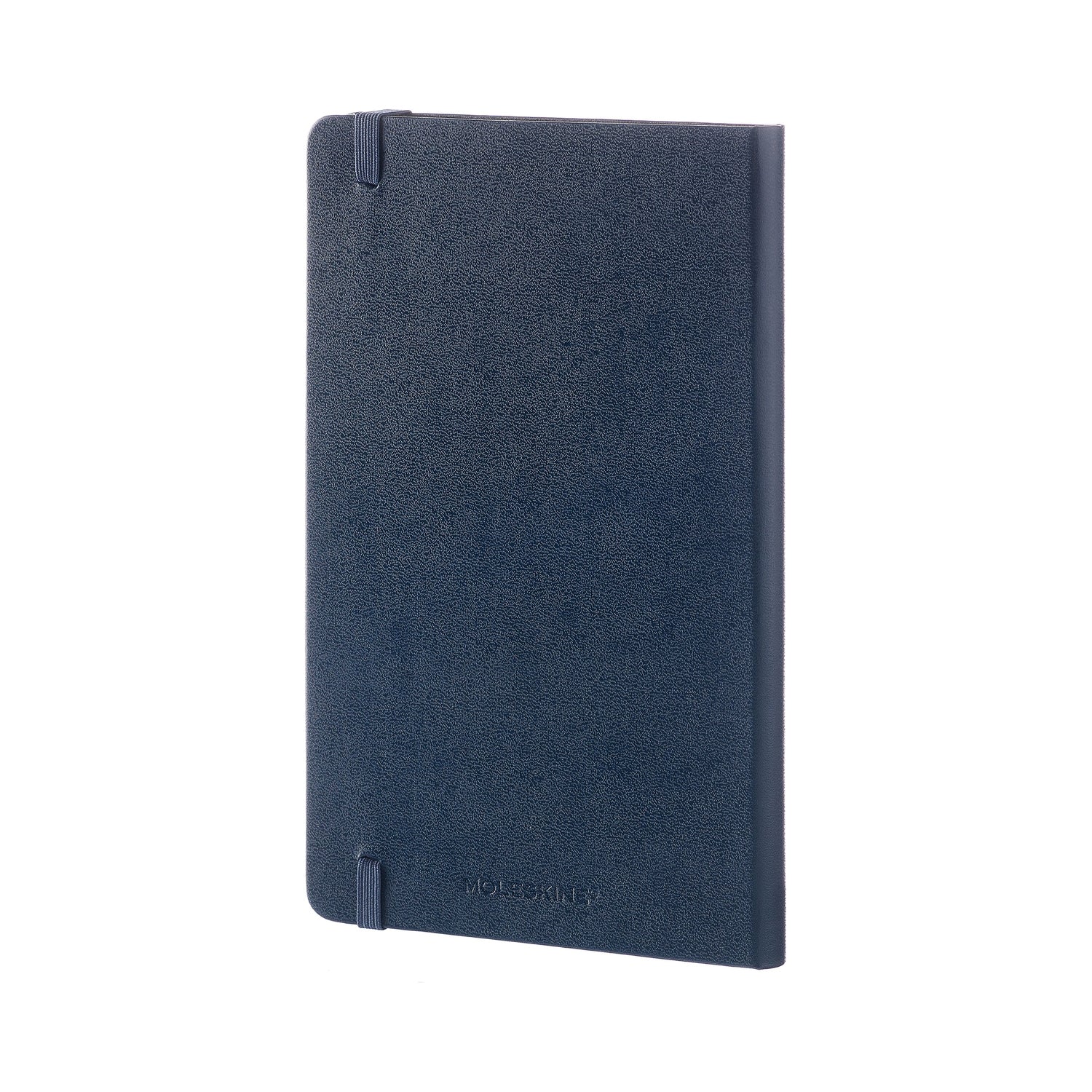 Moleskine Notizbuch – 130 × 210 mm – blanko – 70 g/m² – Hardcover, Gummiband, Tasche – blau – FSC