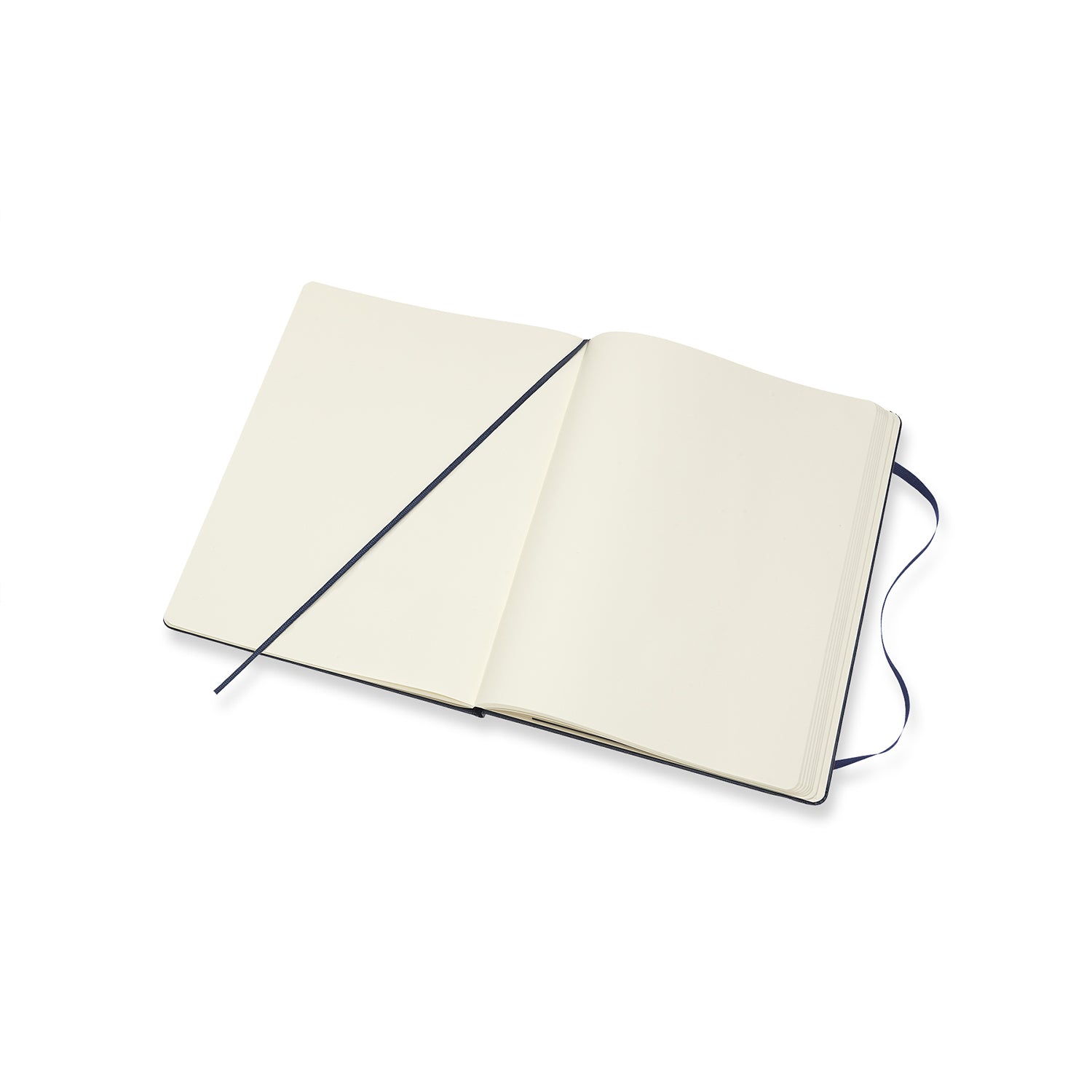 Moleskine Notizbuch – 190 × 250 mm – blanko – 70 g/m² – Hardcover, Gummiband, Einstecktasche – Saphir, FSC