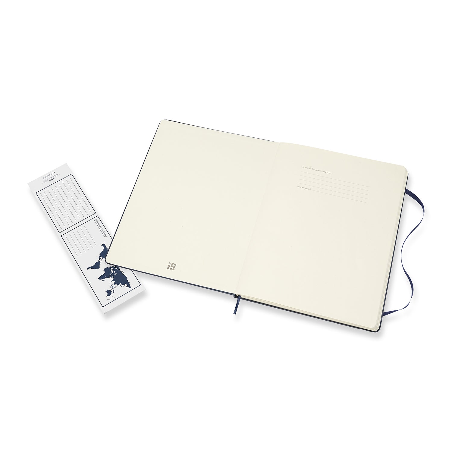 Moleskine Notizbuch – 190 × 250 mm – blanko – 70 g/m² – Hardcover, Gummiband, Einstecktasche – Saphir, FSC