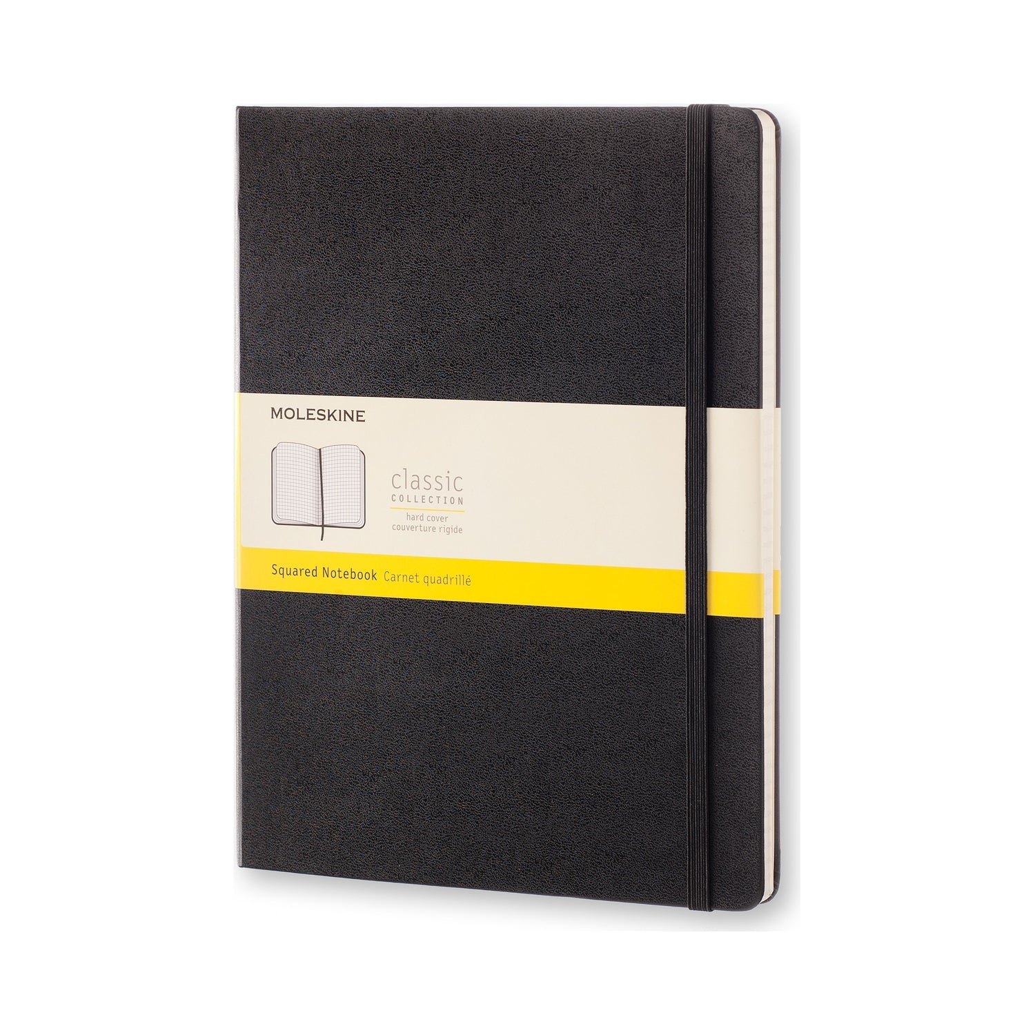 Moleskine Notizbuch Classic Collection, kariert, Leimbindung, Hardcover, 192 Seiten, 70 g/m² – schwarz