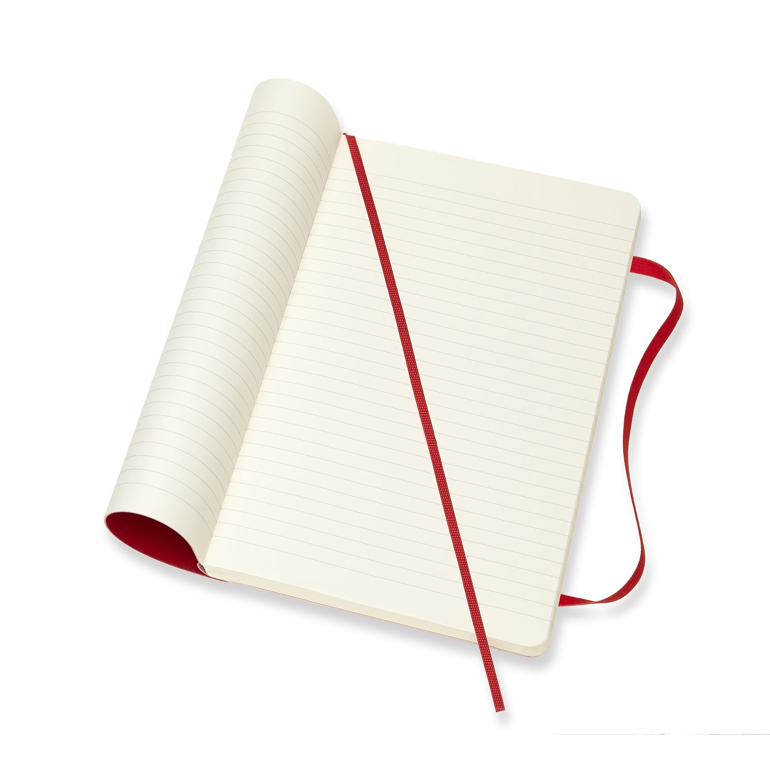 Moleskine Notizbuch – 130 × 210 mm – liniert – 70 g/m² – Softcover, Gummiband, Tasche – Rot, FSC